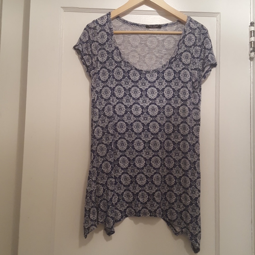 Max Jeans boho peasant top